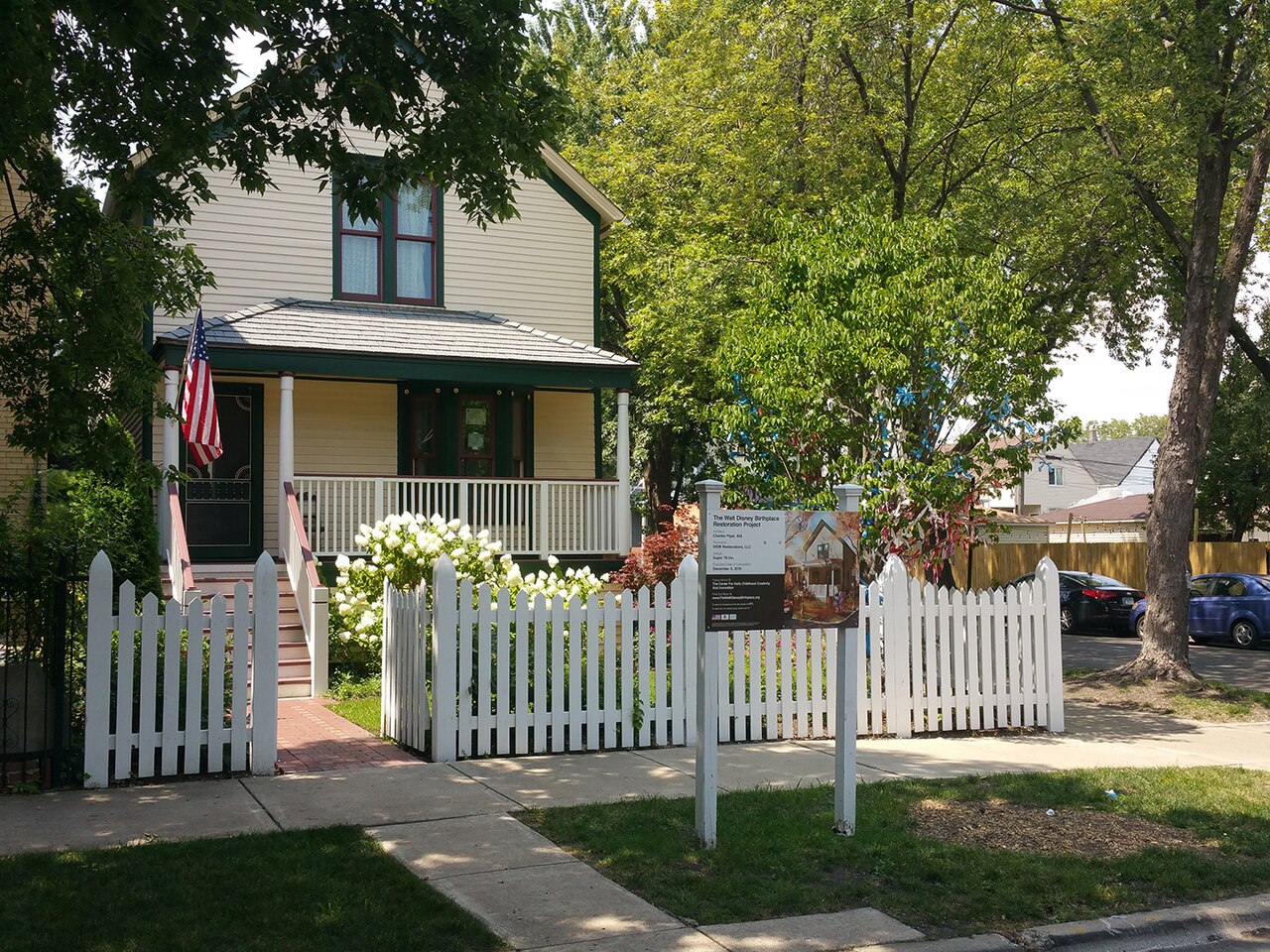 The small Chicago house where Walt Disney was born.