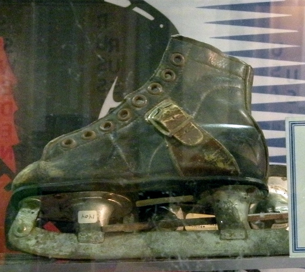 Wayne Gretzky's very first pair of skates, worn at age three.