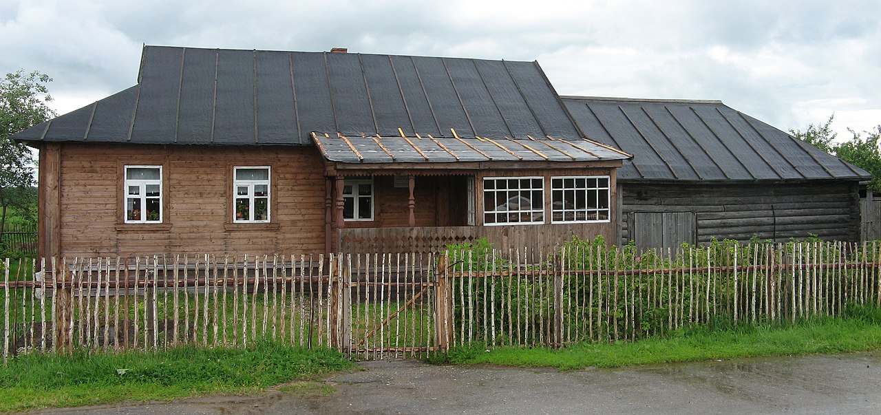 The small Russian home where Yuri Gagarin's family lived.