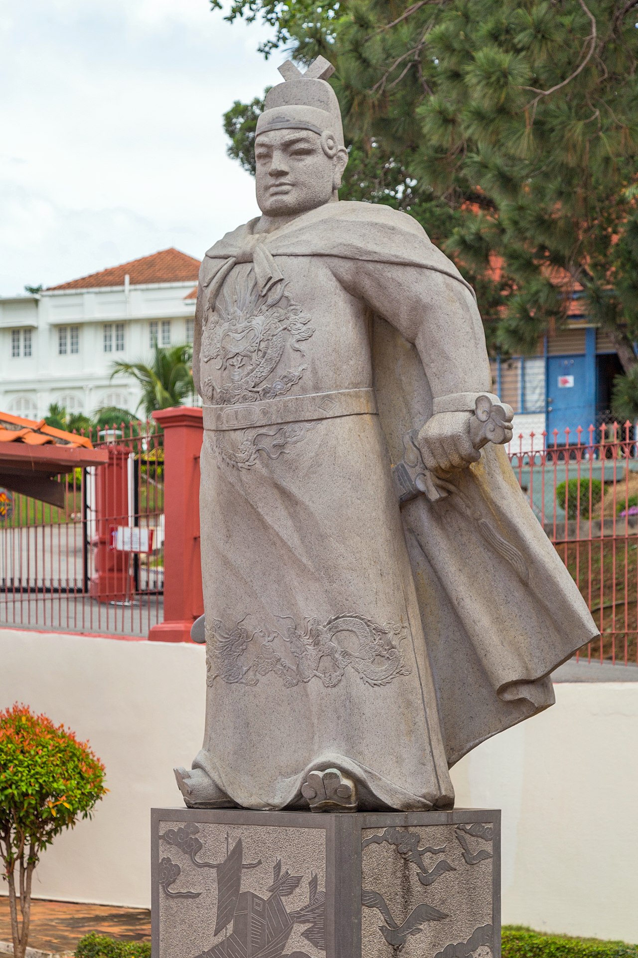 A monument in Malaysia honoring the Chinese explorer Zheng He.