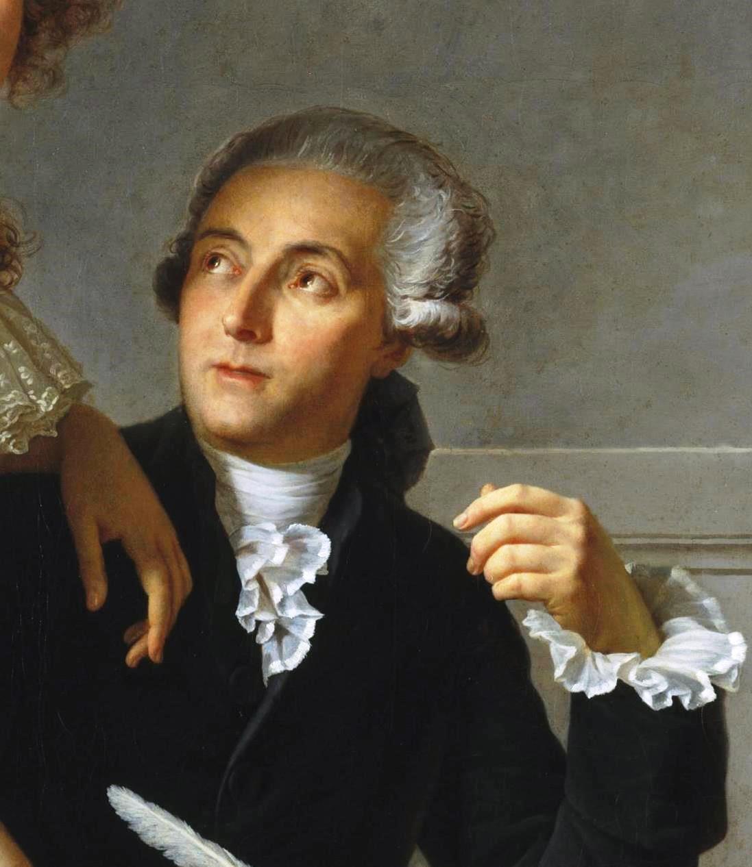 A painting of Lavoisier and his wife, early chemistry pioneers.