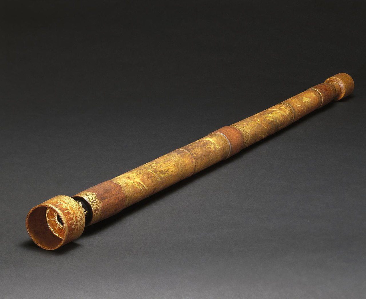 An old telescope used to look up at the stars.