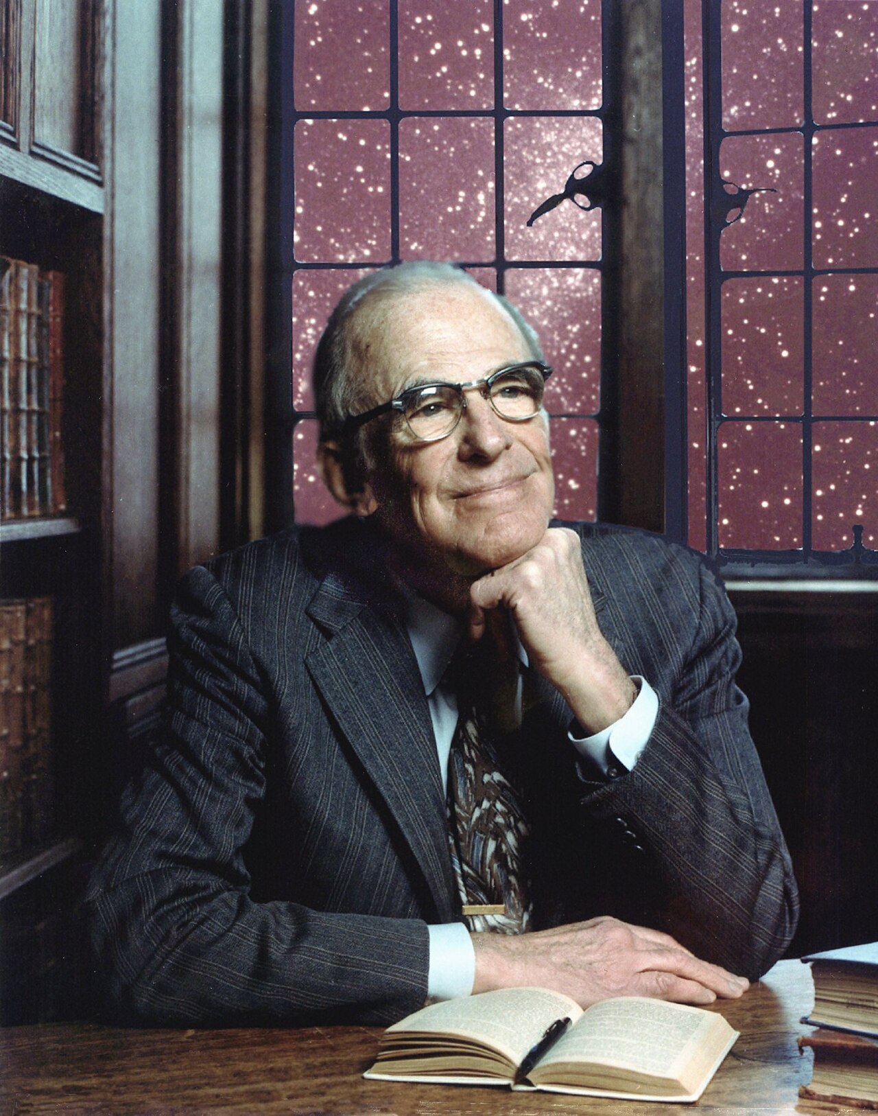 A portrait of Lyman Spitzer, the scientist who first dreamed up space telescopes.