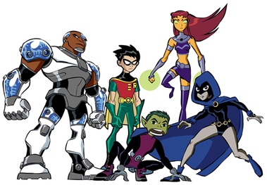 The Teen Titans are young heroes who team up to save the day.