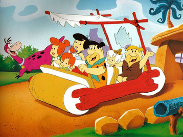 Meet the Flintstones, a funny family from the Stone Age.